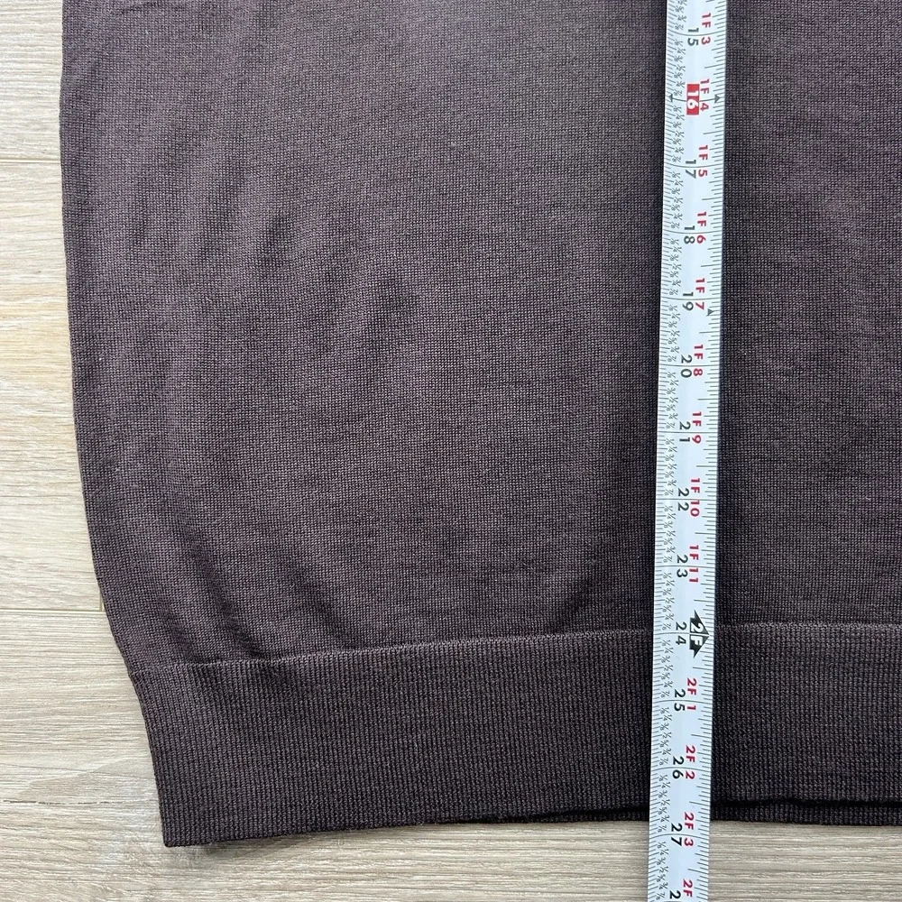 Banana Republic Medium Chocolate Brown Merino Wool Crew Neck Sweater